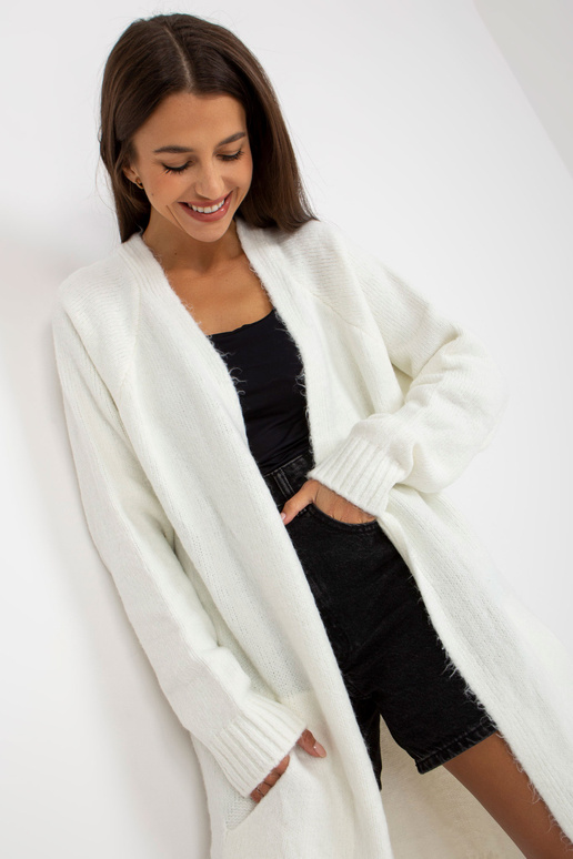 Ecru ilgas oversize kardiganas RUE PARIS