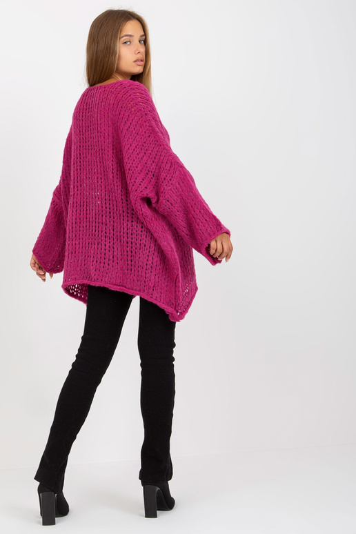 Fuksijos spalvos oversize megztinis...