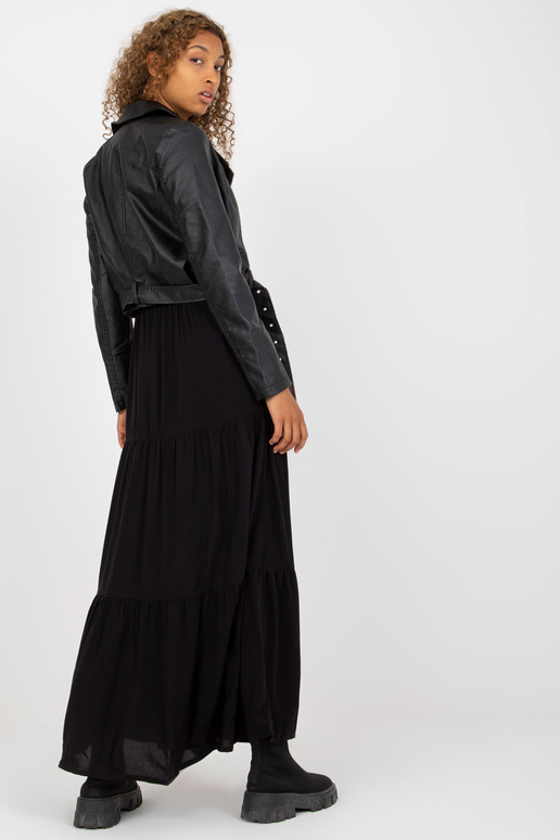 Juoda trumpa Ramone striukė su dirželiu