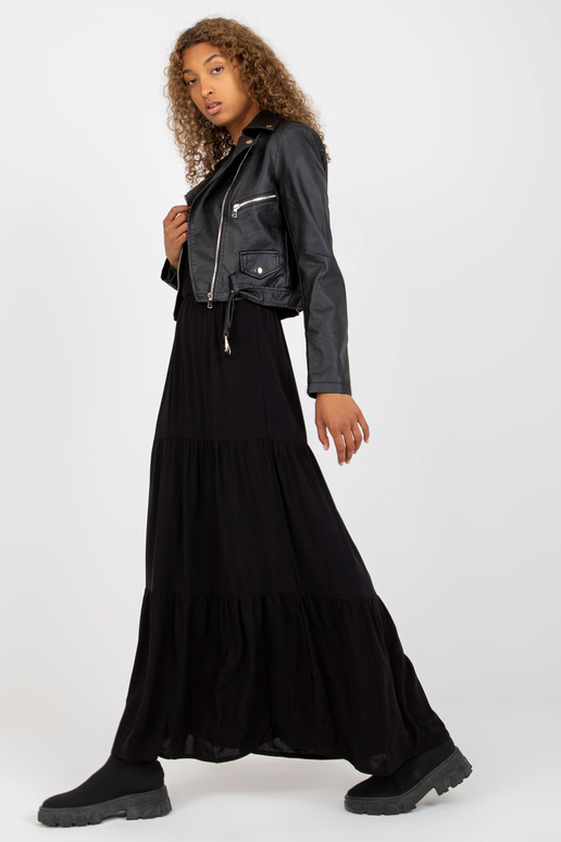 Juoda trumpa Ramone striukė su dirželiu