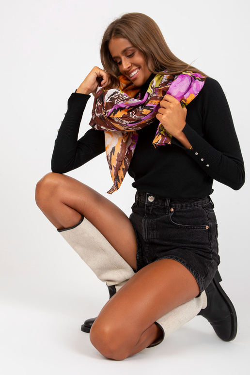 Rudos-violetinės spalvos medvilninis...