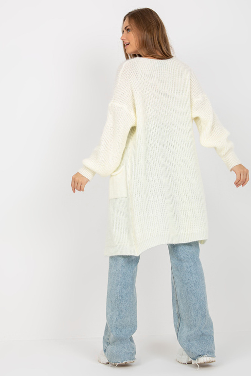 Ecru pūkuotas oversized megztinis OCH...