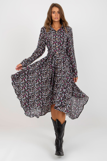 Juoda asimetriška suknelė...