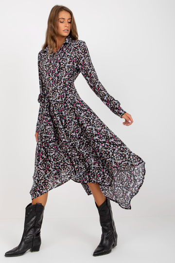 Juoda asimetriška suknelė... 2