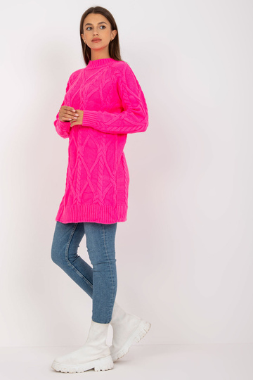 Fluo rožinė mini suknelė su...