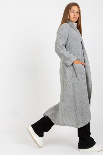 Pilkas maksi megztinis su...