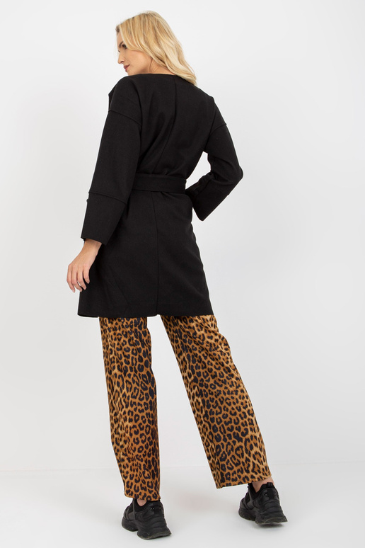 Schwarzer Dünner Mantel su Taschen... Schwarzer Dünner Mantel su Taschen...