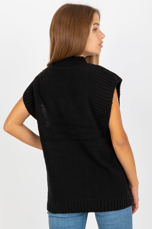 Juoda SUBLEVEL kabeliu megzta liemenė