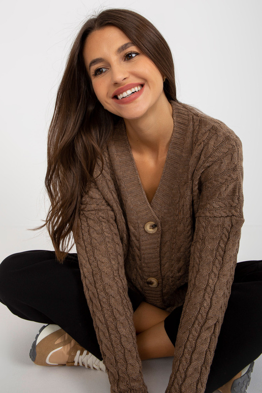 Rudas megztinis su pynėmis RUE PARIS