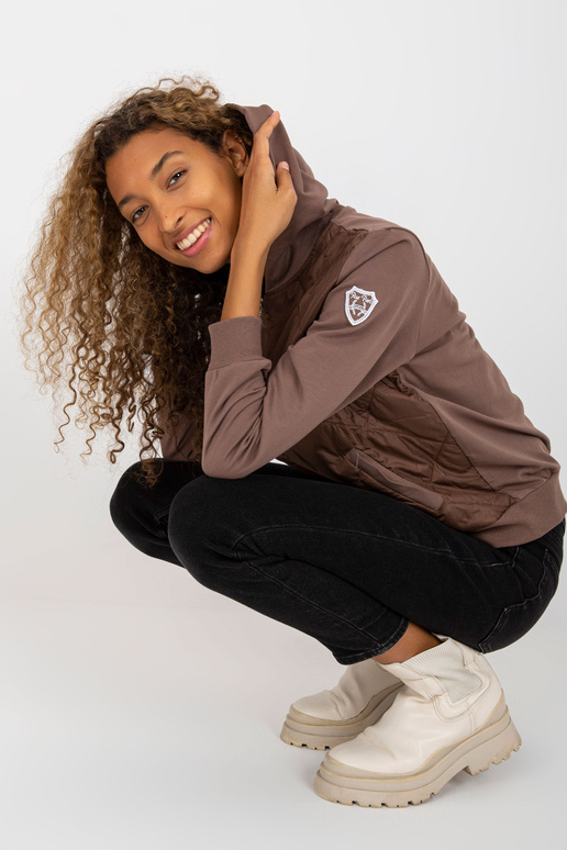 Rudas dygsniuotas bomber megztinis su...