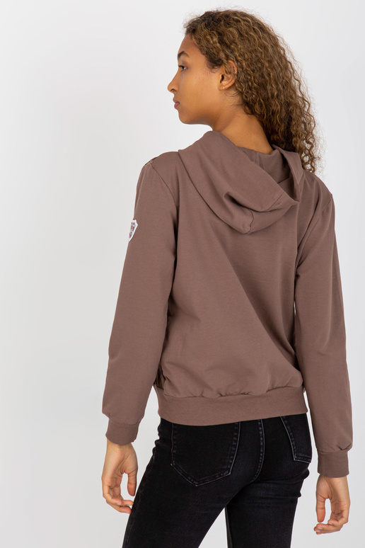 Rudas dygsniuotas bomber megztinis su...