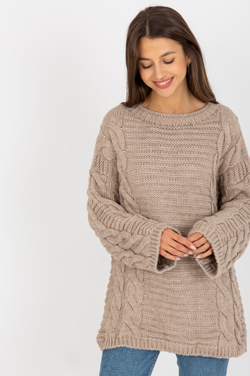 Smėlio spalvos megztinis su... 2