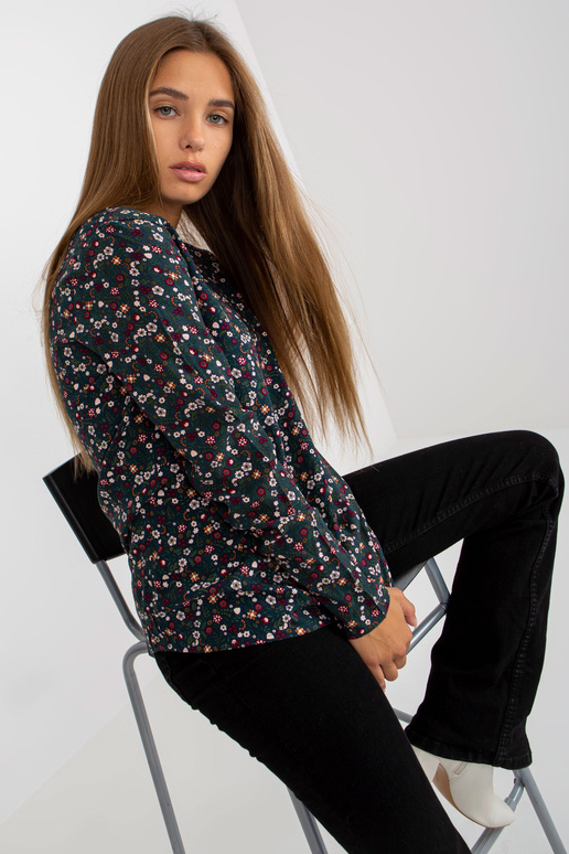 Tamsiai mėlyna moteriška palaidinė su...