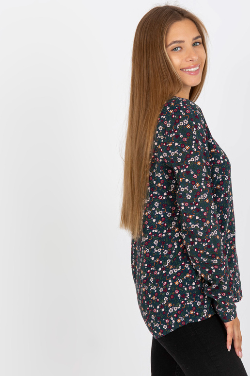 Tamsiai mėlyna moteriška palaidinė su...