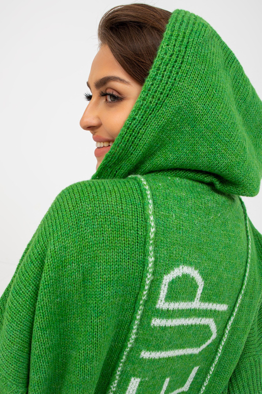 Žalias ilgas megztinis su užrašu...