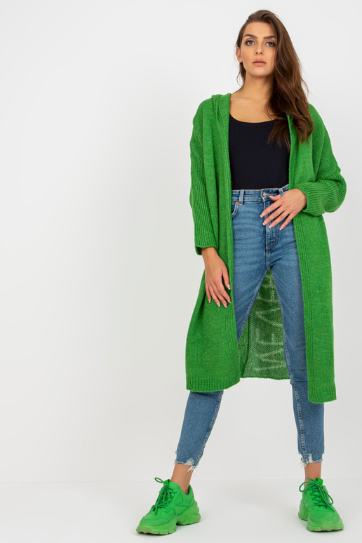 Žalias ilgas megztinis su užrašu...