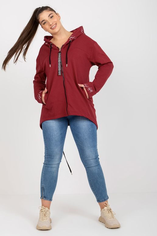 Bordo spalvos plius dydžio megztinis...