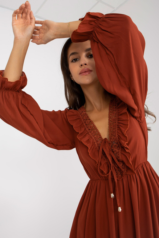 Mūrinė mini boho suknelė su... Mūrinė mini boho suknelė su...