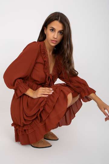 Mūrinė mini boho suknelė su... 2