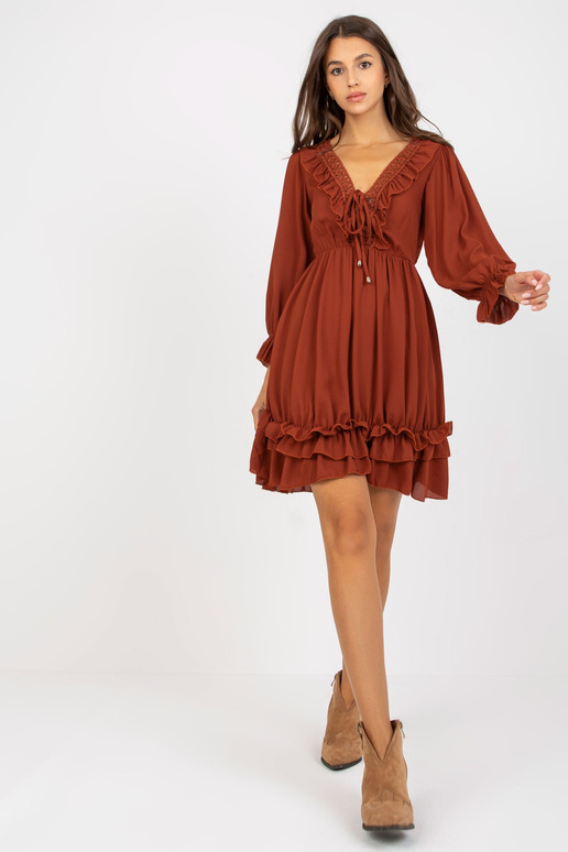 Mūrinė mini boho suknelė su... Mūrinė mini boho suknelė su...