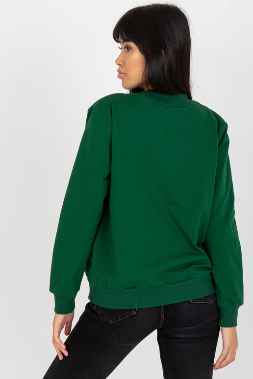 Tamsiai žalias dygsniuotas bomber...