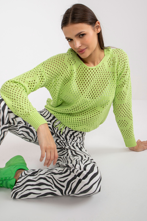 Šviesiai žalias ažūrinis oversize...