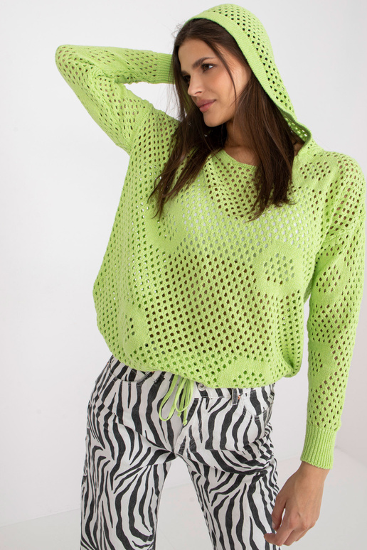 Šviesiai žalias ažūrinis oversize...