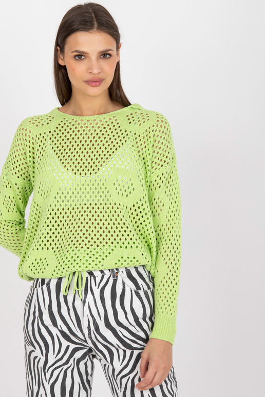 Šviesiai žalias ažūrinis oversize...