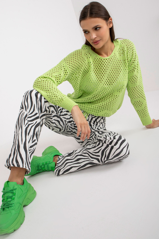 Šviesiai žalias ažūrinis oversize...