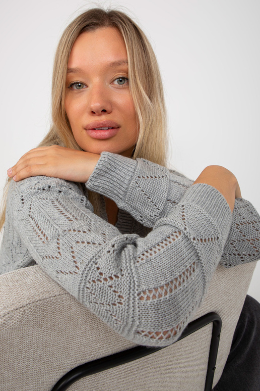 Pilkas ažūrinis vasarinis megztinis...