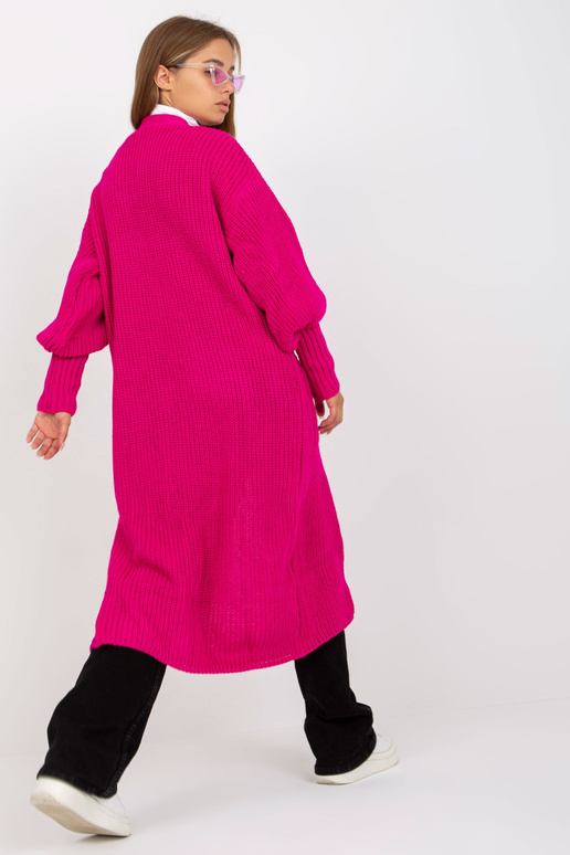 Fuksijos spalvos ilgas megztinis su... Fuksijos spalvos ilgas megztinis su...