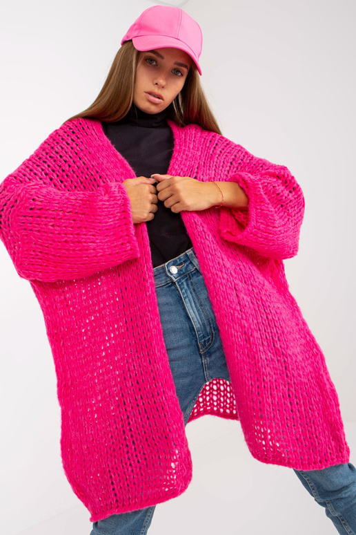 Fluo rožinis megztas oversize...