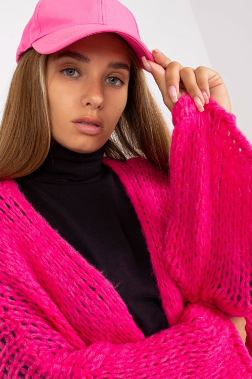 Fluo rožinis megztas oversize...