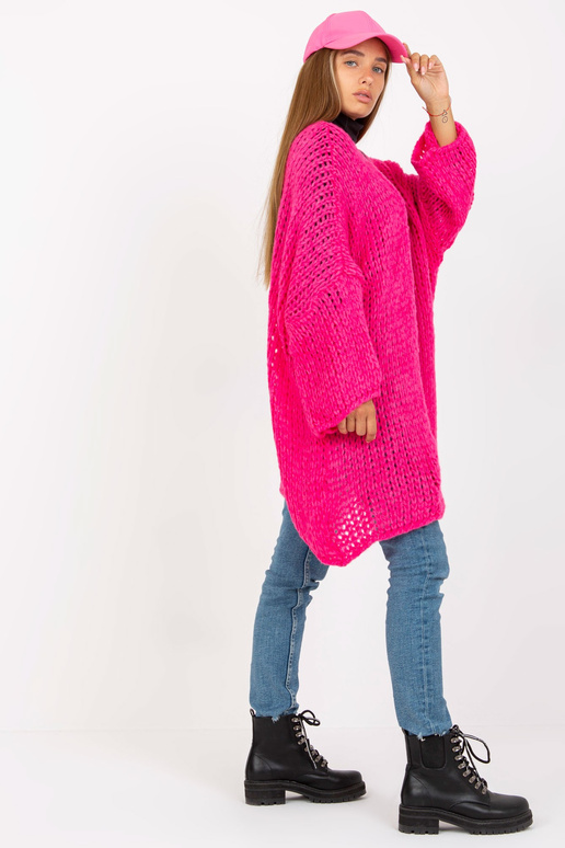 Fluo rožinis megztas oversize...