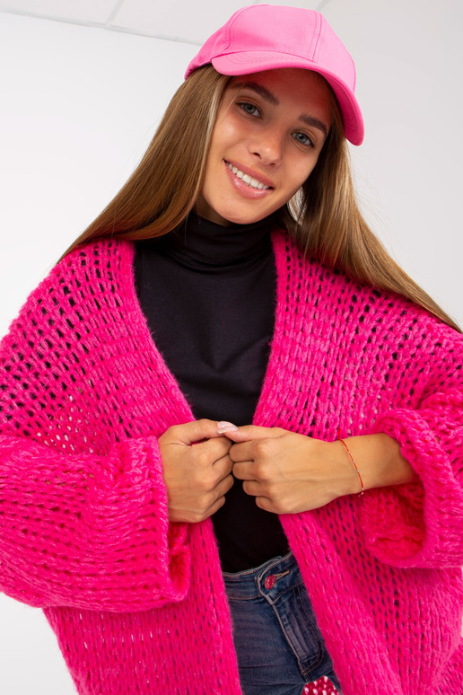 Fluo rožinis megztas oversize...