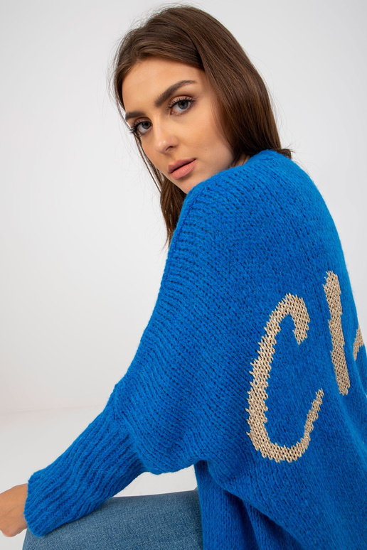 Tamsiai mėlynas moteriškas megztinis...