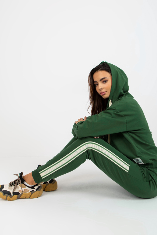 Dunkelgrünes Baumwoll-Lässiges...