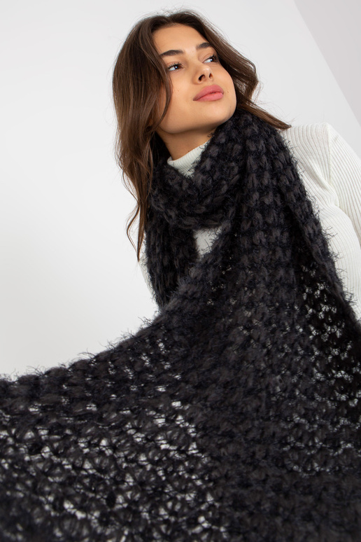 Tamsiai pilka juoda moteriška megzta...