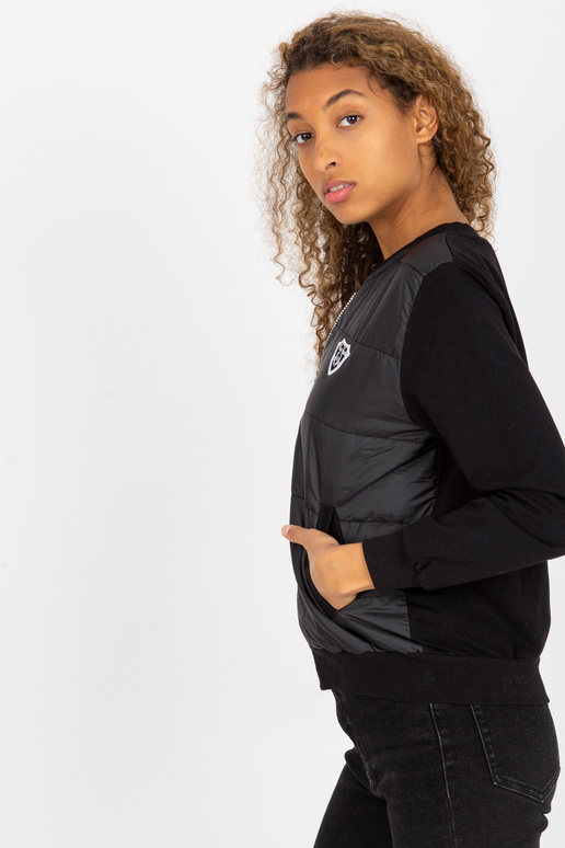 Juoda dygsniuota bomber striukė su...