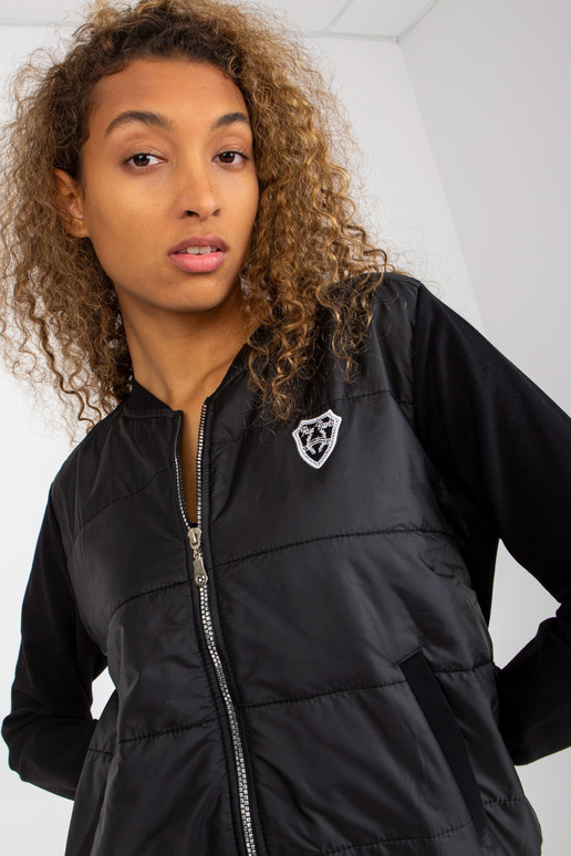 Juoda dygsniuota bomber striukė su...