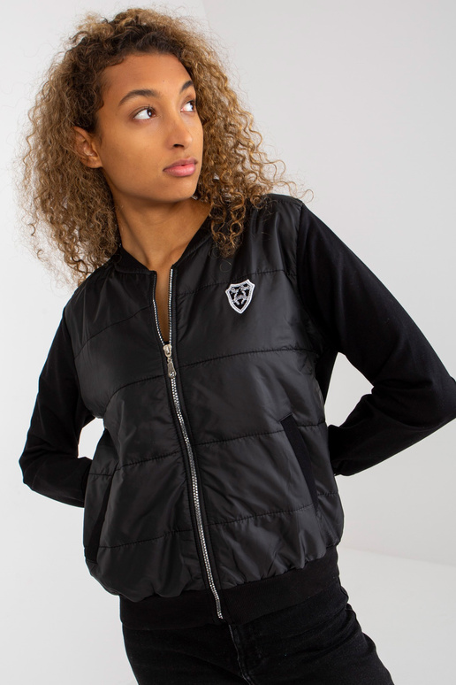 Juoda dygsniuota bomber striukė su...