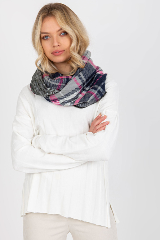 Pilkas rožinis moteriškas languotas...