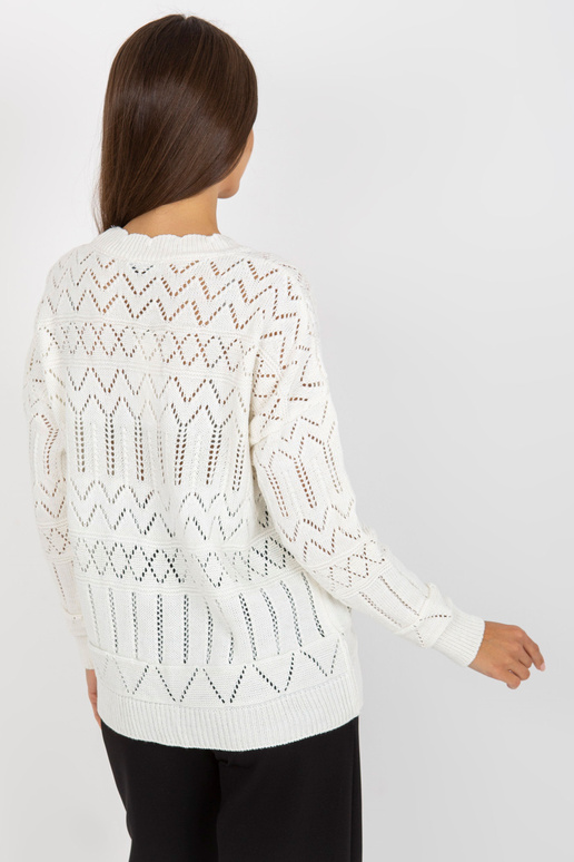 Ecru ažūrinis vasarinis megztinis su...