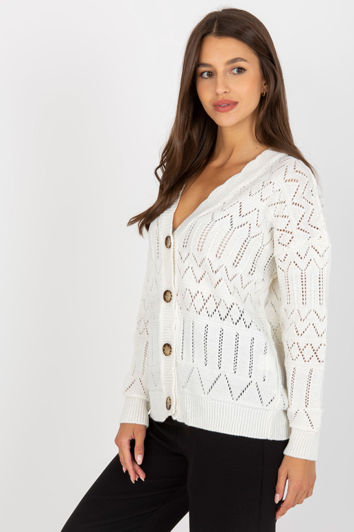 Ecru ažūrinis vasarinis megztinis su...