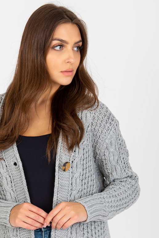 Pilkas moteriškas megztinis su...