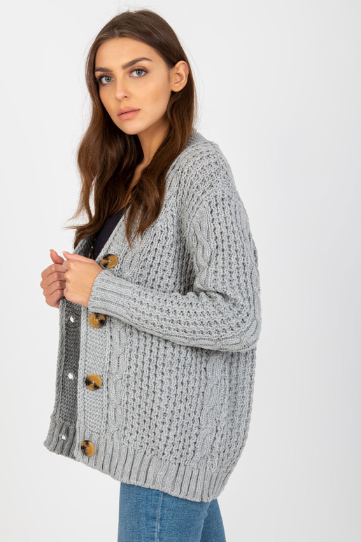 Pilkas moteriškas megztinis su...