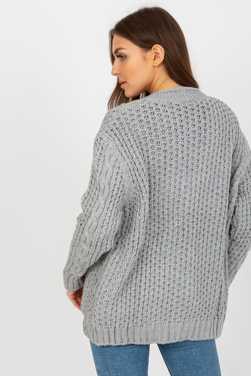 Pilkas moteriškas megztinis su...