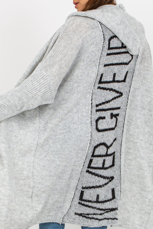 Pilkos spalvos megztas megztinis su...