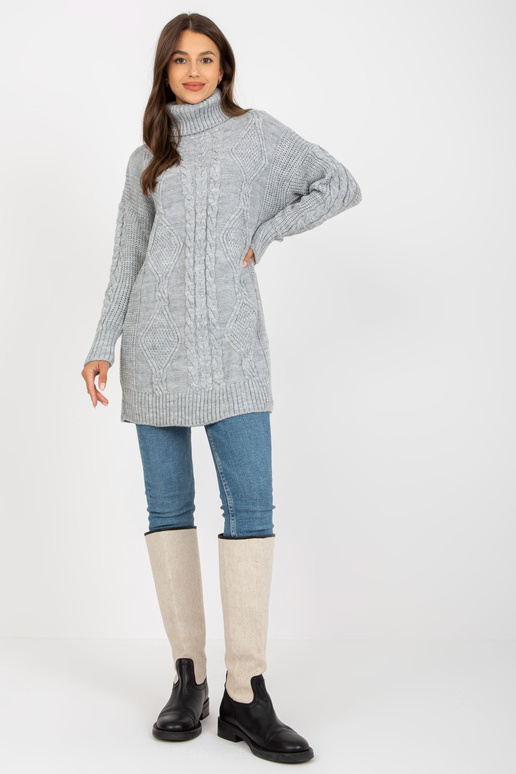 Pilka mini suknelė su pynėmis RUE PARIS