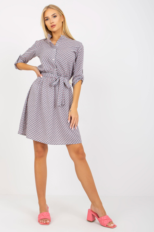 Pilkos rašto laisvalaikio suknelė su...